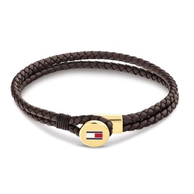 Δερμάτινο Βραχιόλι Tommy Hilfiger 2790670 Gold Brown