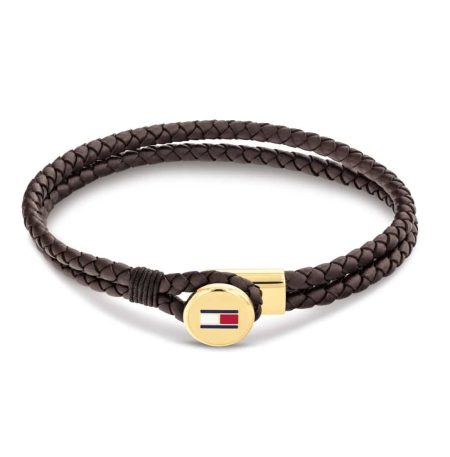 Δερμάτινο Βραχιόλι Tommy Hilfiger 2790670 Gold Brown