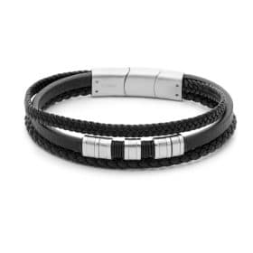 Τριπλό Ανδρικό Βραχιόλι Visetti 61C-BR386SB Black