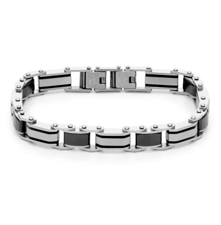 Ανδρικό Ατσάλινο Βραχιόλι Visetti 61C-BR401SB διπλής όψης