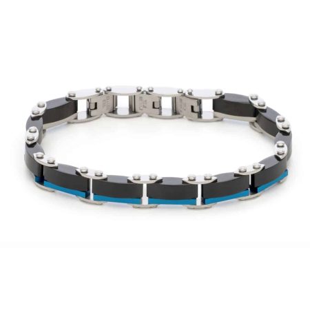 Ανδρικό Ατσάλινο Βραχιόλι Visetti 61C-BR413SBM διπλής όψης