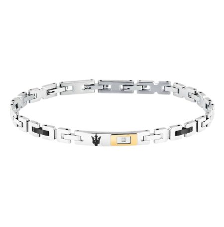 Ανδρικό Βραχιόλι Maserati DIAMONDS JM125ATY25 Silver Black
