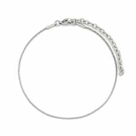 Ανδρικό Βραχιόλι λefkό Silver Flow Chain