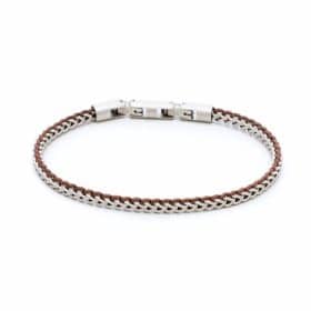 Ανδρικό Βραχιόλι λefkό Dual Weave Brown
