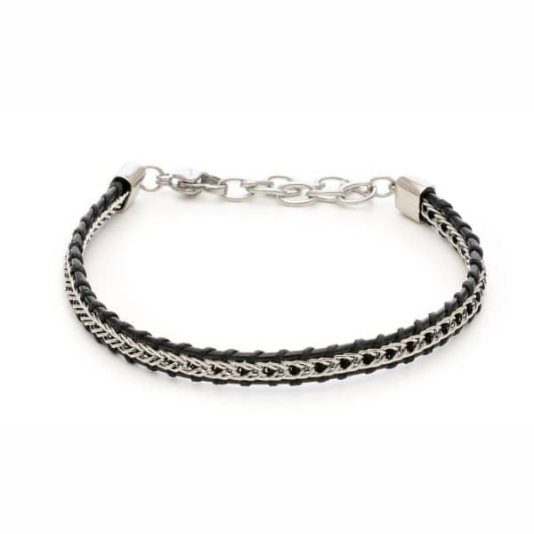 Ανδρικό Βραχιόλι λefkό Urban Edge Black