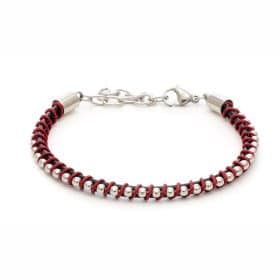 Ανδρικό Βραχιόλι λefkό Crimson Steel Wrap Red