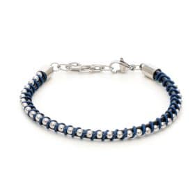 Ανδρικό Βραχιόλι λefkό Crimson Steel Wrap Blue