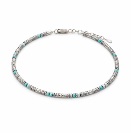 Ανδρικό Βραχιόλι λefkό Aegean Breeze Silver
