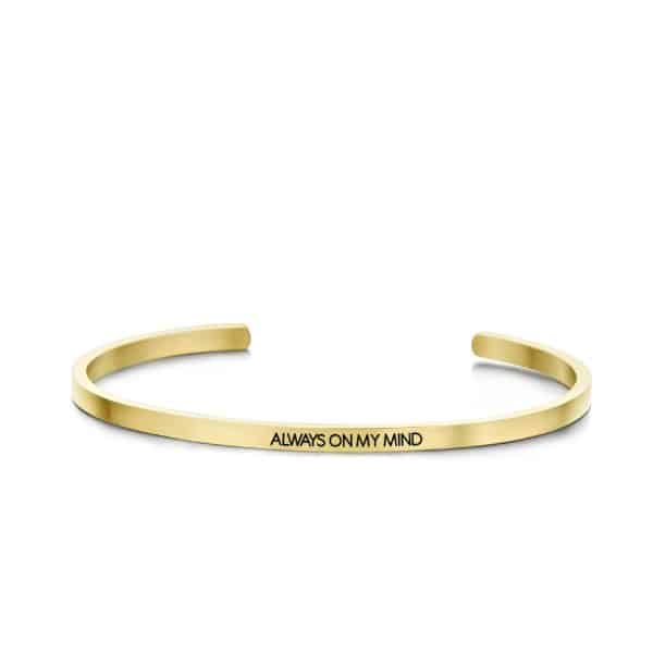 Ατσάλινο Βραχιόλι Always on my mind Gold