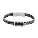 Ανδρικό βραχιόλι Cerruti Jadila Silver Black
