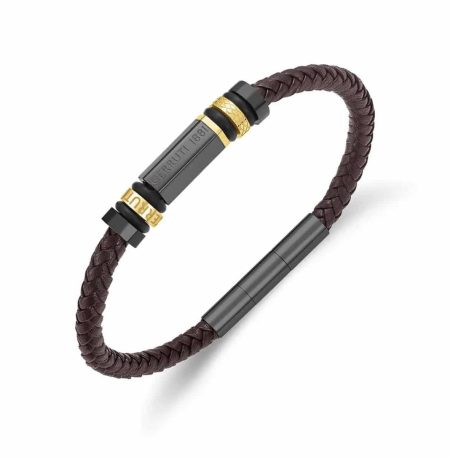 Ανδρικό βραχιόλι Cerruti Narciso Grey Brown Gold