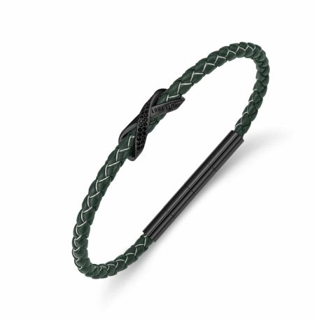 Ανδρικό βραχιόλι Cerruti Franco Green Black