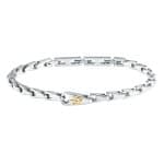 Ανδρικό Βραχιόλι Maserati Iconic JM425AVD102 Silver Gold
