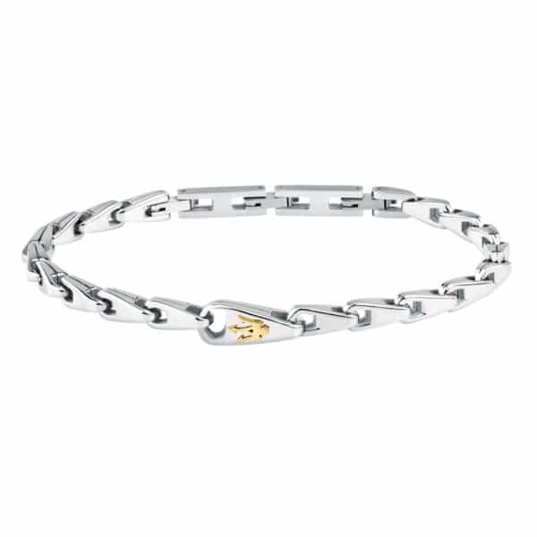 Ανδρικό Βραχιόλι Maserati Iconic JM425AVD102 Silver Gold