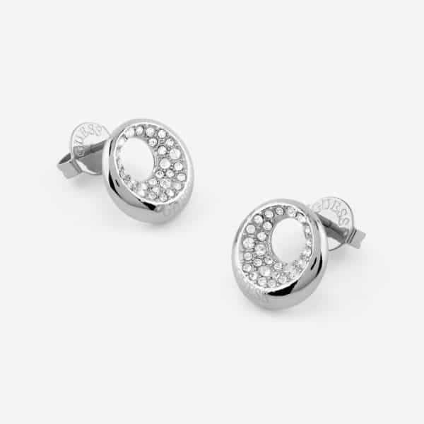 Ατσάλινα Σκουλαρίκια Guess Moon Drops Silver