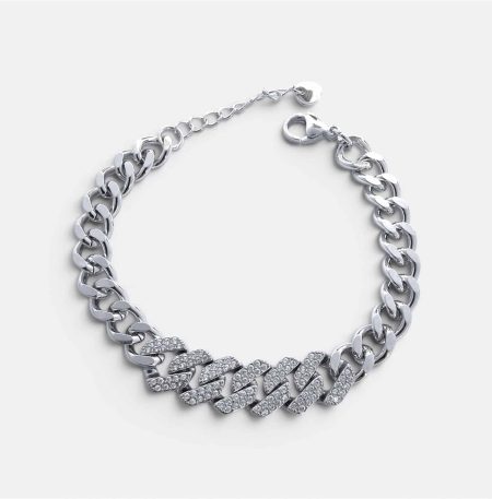 Ατσάλινο Βραχιόλι Peebls Icy Chain Luxe Silver