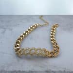 Ατσάλινο Βραχιόλι Peebls Icy Chain Luxe Gold