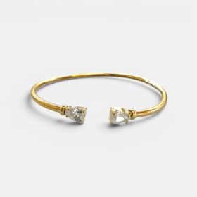 Ατσάλινο Βραχιόλι Peebls Crystal Duo Grace Gold