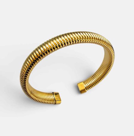 Ατσάλινο Βραχιόλι Peebls Golden Coil Elegance