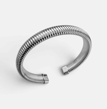 Ατσάλινο Βραχιόλι Peebls Silver Coil Elegance