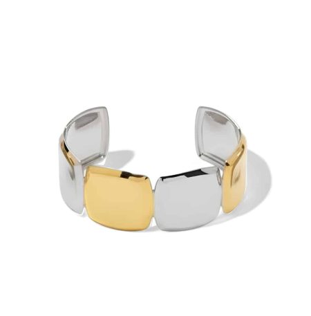 Βραχιόλι So Cute Bold Mosaic Cuff Silver-Gold