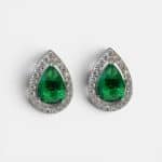 Σκουλαρίκια Emerald Glow από ασήμι 925