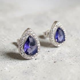 Σκουλαρίκια Amethyst Glow από ασήμι 925