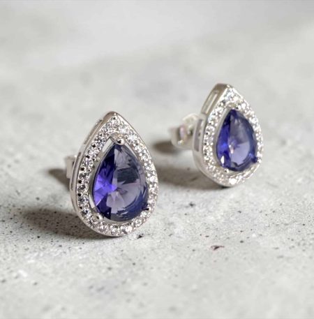 Σκουλαρίκια Amethyst Glow από ασήμι 925