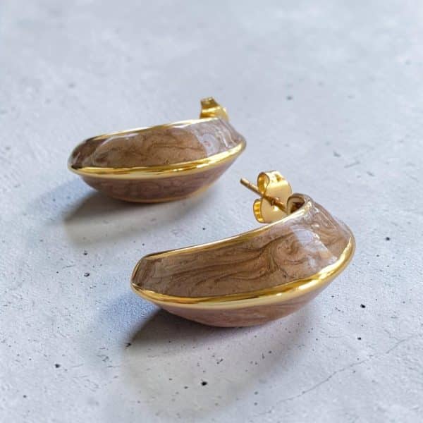 Ατσάλινα Σκουλαρίκια Peebls Marble Glow Statement Earrings