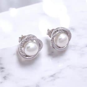 Σκουλαρίκια Pearl Glow Harmony από ασήμι 925