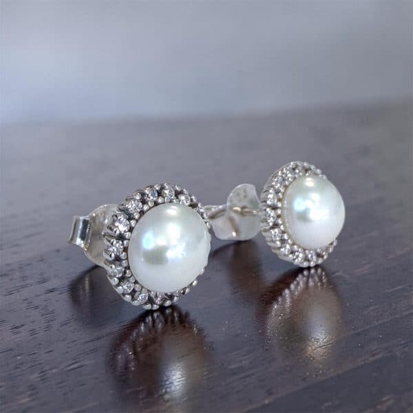 Σκουλαρίκια Pearl Essence Mini Stud από ασήμι 925
