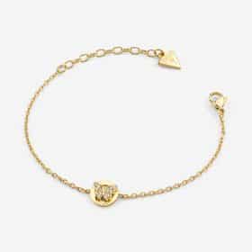 Ατσάλινο βραχιόλι Guess Borboleta Round Gold