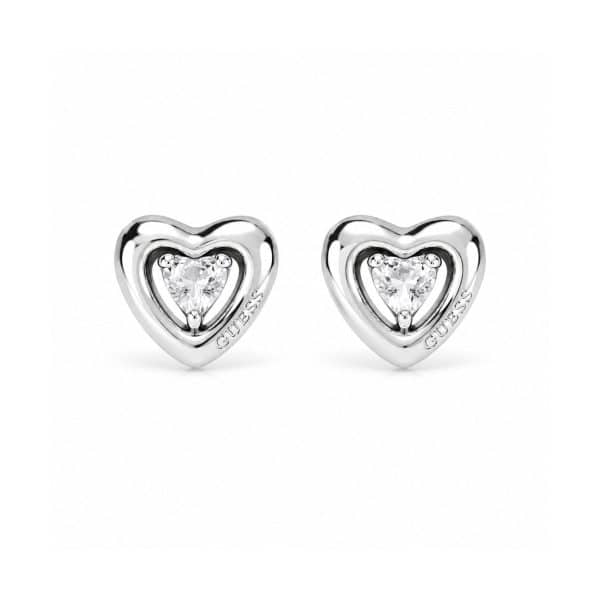 Ατσάλινα Σκουλαρίκια Guess Beloved Silver