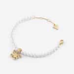 Ατσάλινο βραχιόλι Guess Borboleta Pearls Gold