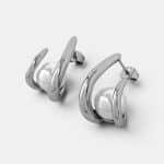 Ατσάλινα Σκουλαρίκια Peebls Pearl Orbit Silver