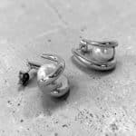 Ατσάλινα Σκουλαρίκια Peebls Pearl Orbit Silver
