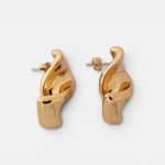 Ατσάλινα Σκουλαρίκια Peebls Golden Sculpt Twist
