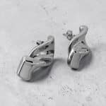 Ατσάλινα Σκουλαρίκια Peebls Silver Sculpt Twist
