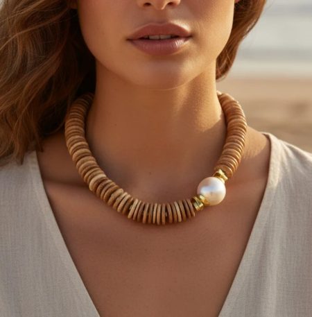 Κολιέ So Cute Caldera Pearl Wood