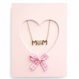 Κολιέ So Cute Mom Heart Sparkle Gold