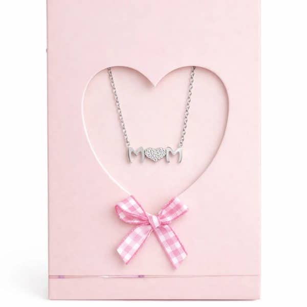 Κολιέ So Cute Mom Heart Sparkle Silver
