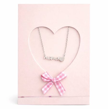 Κολιέ So Cute Mama Heart Sparkle Silver