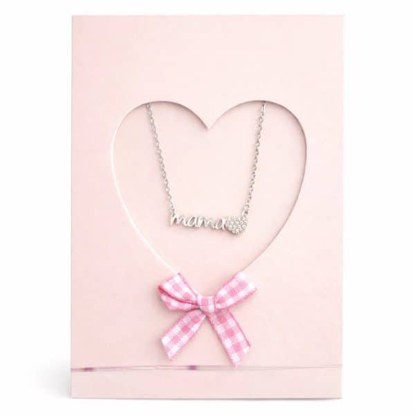 Κολιέ So Cute Mama Heart Sparkle Silver