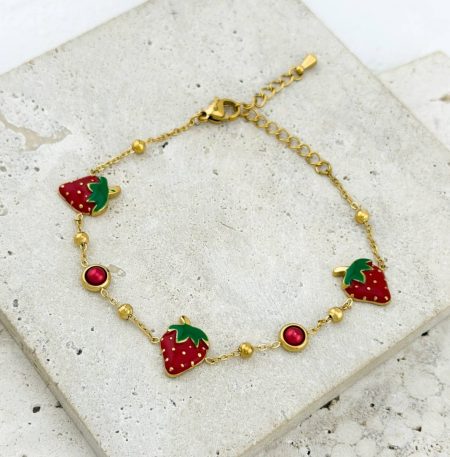Ατσάλινο Βραχιόλι Peebls Strawberry Charm
