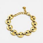 Ατσάλινο Βραχιόλι Peebls Gold Oval Chain