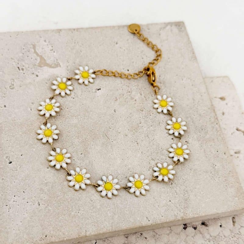Ατσάλινο Βραχιόλι Peebls Daisy Bloom