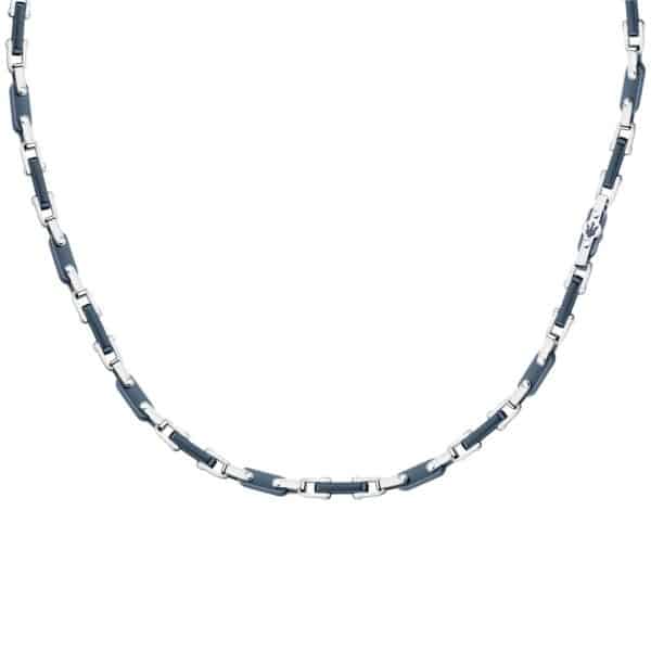 Ανδρικό Κολιέ Maserati Ceramic JM226ATZ73 Silver Blue