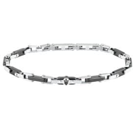 Ανδρικό Βραχιόλι Maserati JM226ATZ75 Ceramic Silver Black