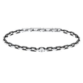 Ανδρικό Βραχιόλι Maserati JM226ATZ77 Ceramic Silver-Black