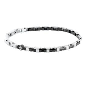 Ανδρικό Βραχιόλι Maserati JM226ATZ83 Ceramic Silver Black